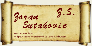 Zoran Šutaković vizit kartica